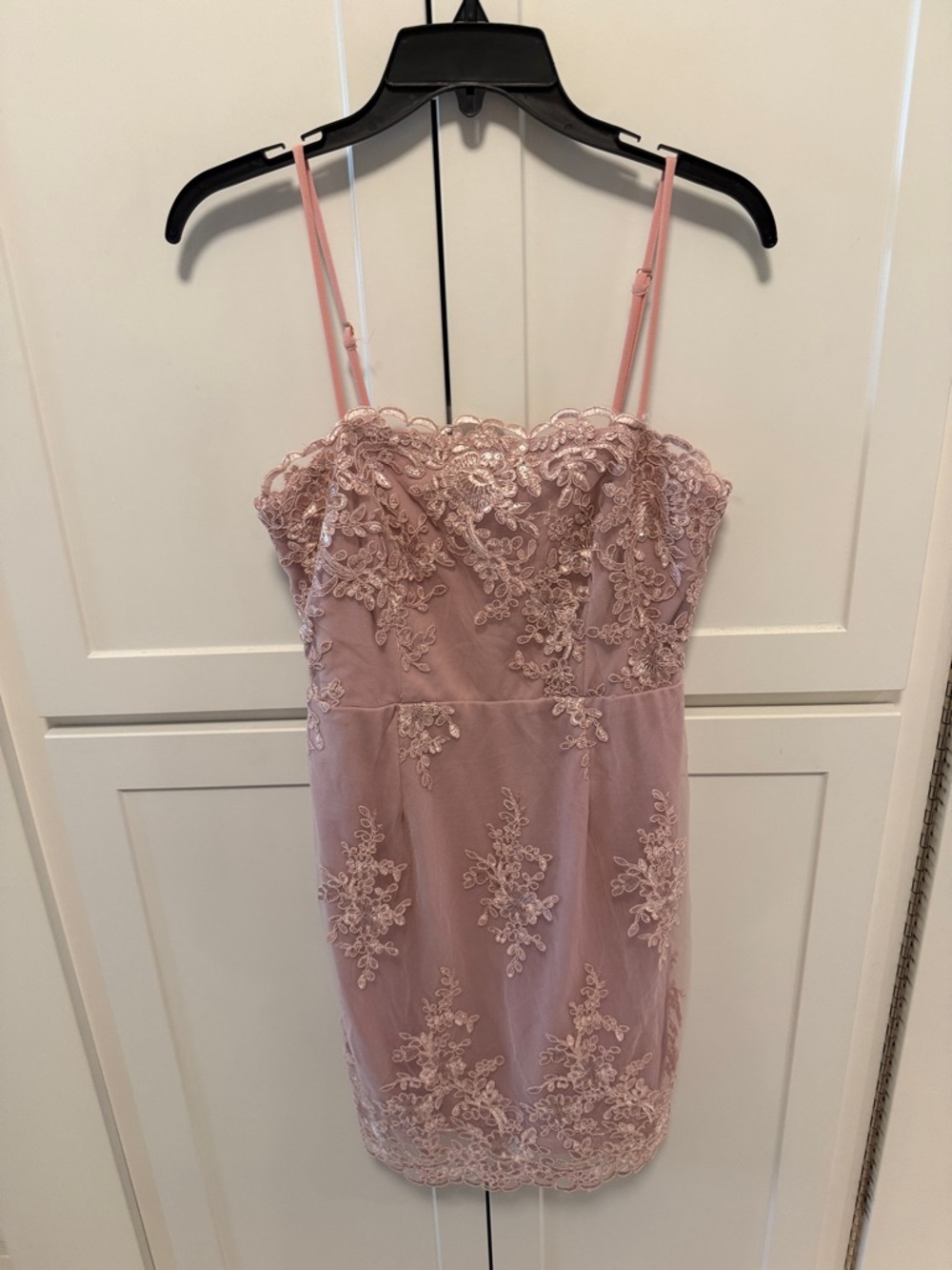 Lulu's Dusty Rose Lace Mini Dress